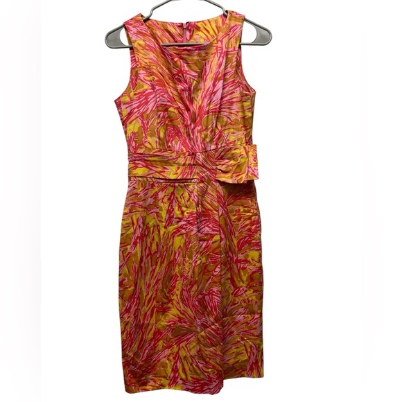 Just...Taylor Dresses & Skirts - Just...Taylor Orange and Pink Sheath Midi Dress Size 2